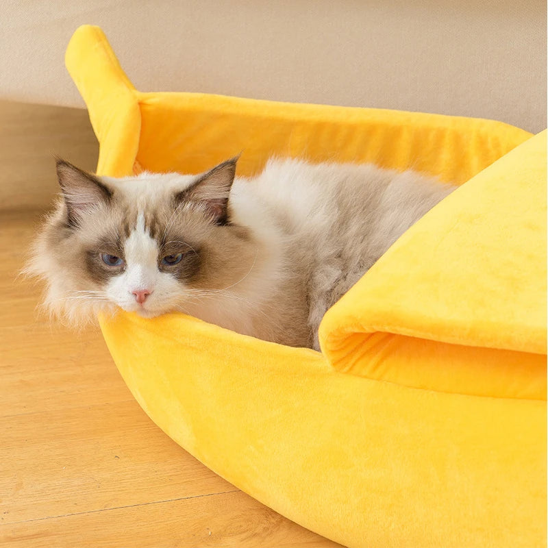 Cozy Banana Cat Bed™